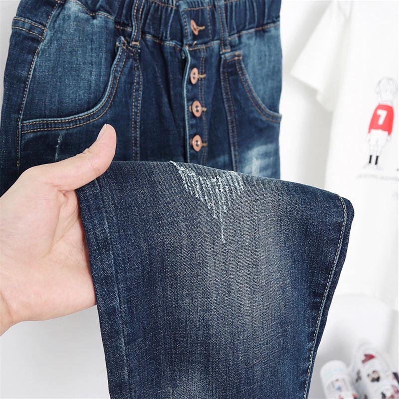 Jeans Donna Vita Alta A Gamba Larga - Tessuto Leggero Estivo, Con Tasche, Taglie Forti