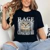 Rage Consumes Me Funny Silly Staring Cat Meme Women Men T-Shirt