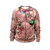 New Christmas Santa Claus Ugly Fashion Casual 3D Digital Printing Personalized Round Neck Long Sleeve Pullovers