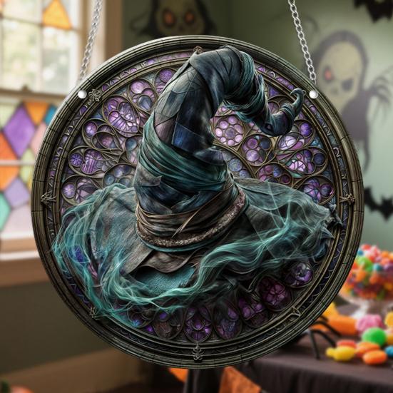 Halloween Hängedekoration 2D Flache Acryl-Ornament Gothic-Stil Fensterhänger für Heim-Autodeko