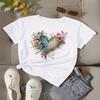 Summer New Women's Fashionable Casual Home Commuting Versatile Round Neck Short Sleeved T-shirts