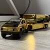 1/32 Złoty Tesla Cybertruck Off Road Pickup Truck Stop Metalowy Odlewany Model Samochodu Chłopięca Zabawka Idealne Prezenty Urodzinowe na Święta