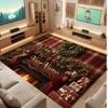 Weicher Kristall-Samt-Teppich mit Weihnachtsmotiv, individuell bedruckbar mit Namen & Text, rutschfester Bodenläufer für Schlafzimmer, Wohnzimmer