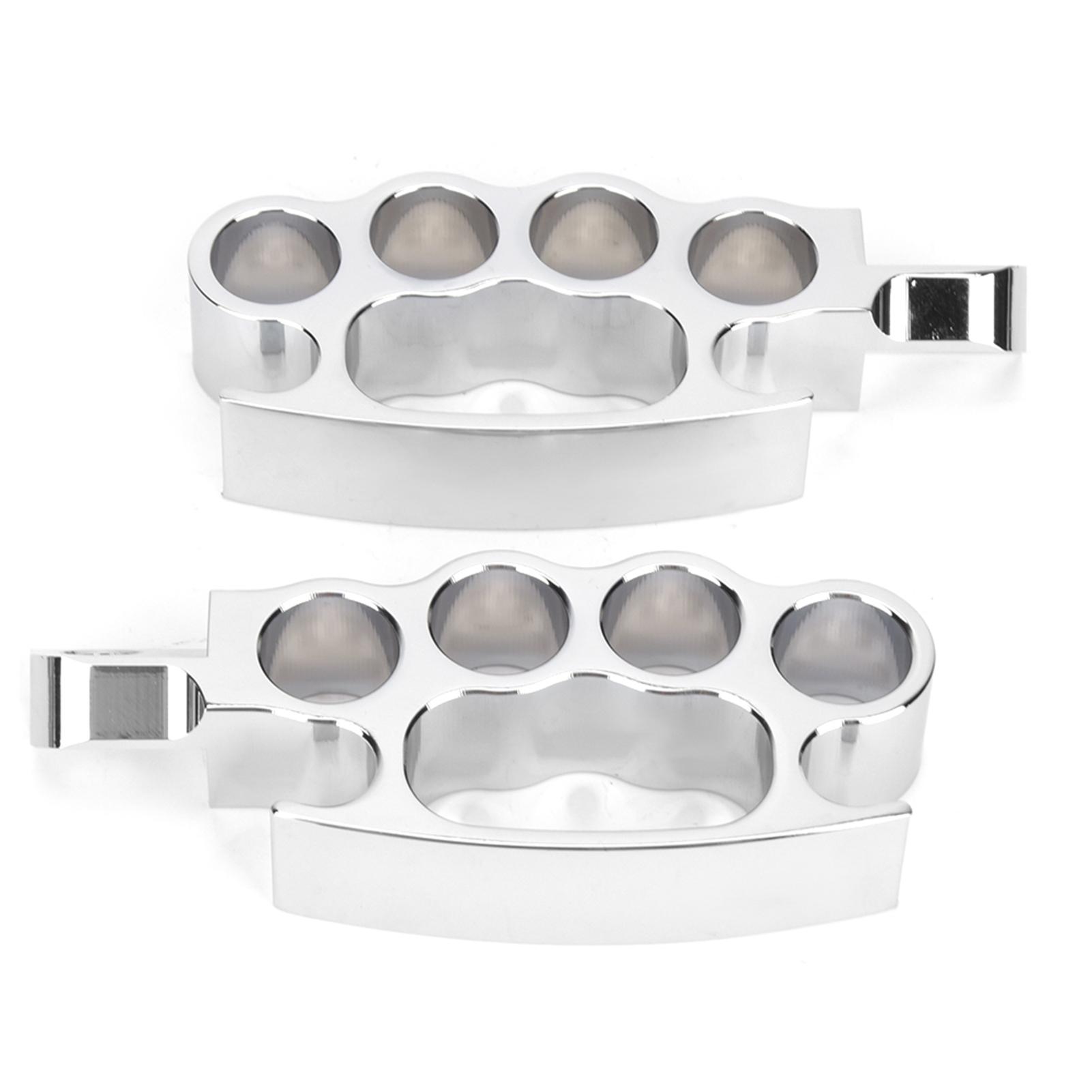 Передние Подножки Мотоцикла Педаль Алюминиевая CNC Подножка Универсальный Модифицированный Аксессуар Серебристый серебряный