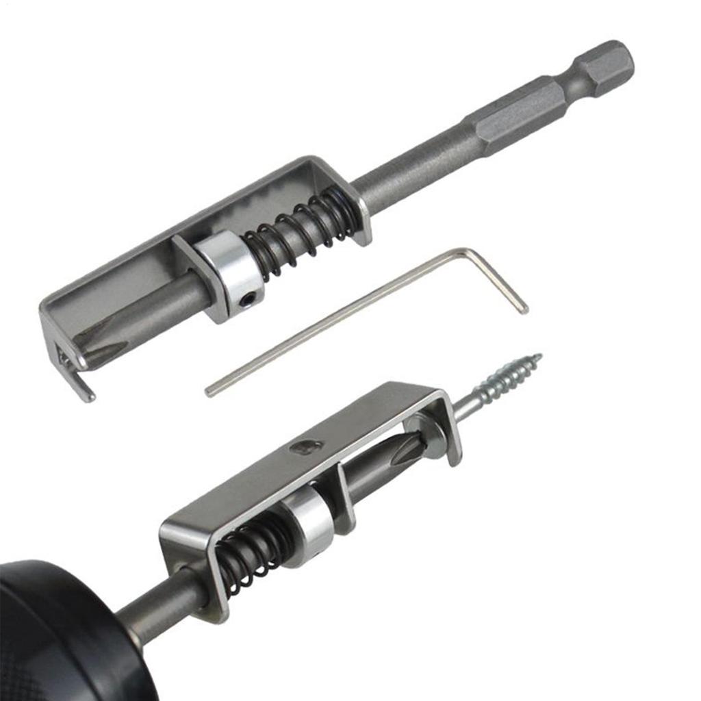 Bit Holder For Drill Spring-Loaded Screw Drill Bit Tip Holder Tool Quick Retaining Accessory Attachment For Hardware