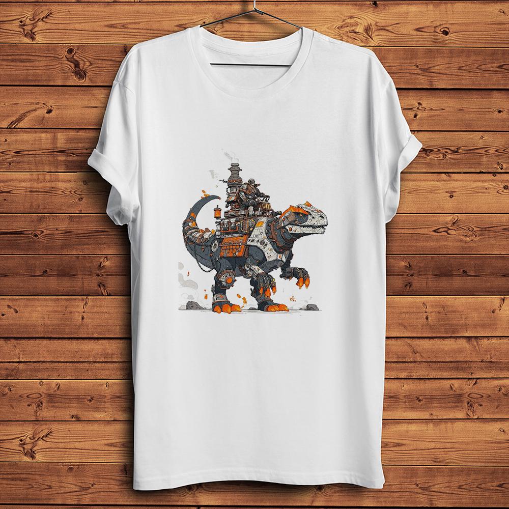 Punk Dinosaur Knight TRex Triceratops Velociraptor Funny TShirtCasual Short Sleeve Unisex Tshirtnocracking Breathable Print S