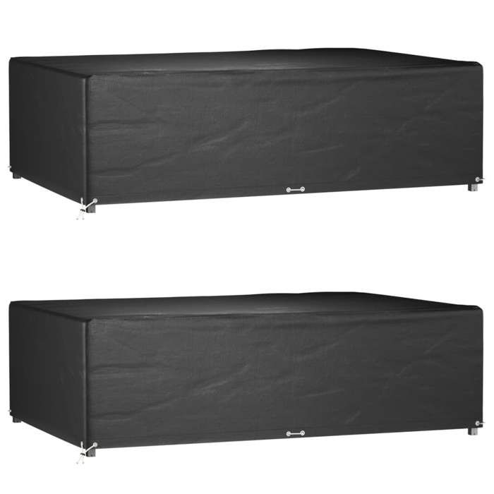 VidaXL Garden Lounge Covers 2 Pcs 12 Eyelets Rectangular 3155352