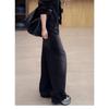 Autumn Winter High Waist Vintage Wide Leg Denim Pants Women Loose Casual All-match Straight Jeans Trousers
