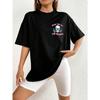 Women's Graphic Print T Shirt Round Neck Half Sleeves Multicolor Top Pack Of 2