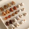 Perles Acryliques Tâchées Grand Trou Perles Boule Perles Boulier Accessoires Vêtements Chaîne de Téléphone Portable Perlée Accessoires DIY Matériaux Perles en Vrac