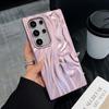 3D Pleated Electroplated Solid Color Drop-Proof Phone Case for Samsung S25 Ultra/S24 Plus/S23