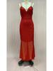 2025 European & American Women's Sexy Sequined Backless Dress with Slit