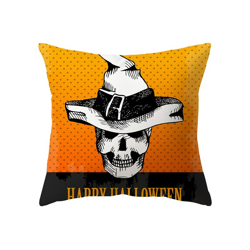 Alphabet Halloween Theme Pillow Cover Sofa Cushion Cover Holiday Gift Party Decoration Home Decor