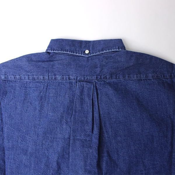 Denim shirt for short made in short sleeve large American casual dark [regnuu] men, sleeve, Japan, shirt, denim, button-down shirt, size, spring,