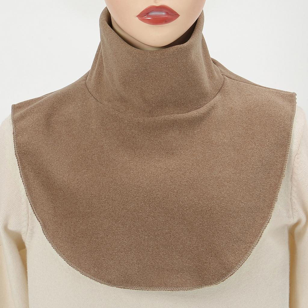 Ženy muslimské modální rolák falešné obojky islámský hidžáb elastické jednobarevné falešné límce krk kryt poloviční top příslušenství