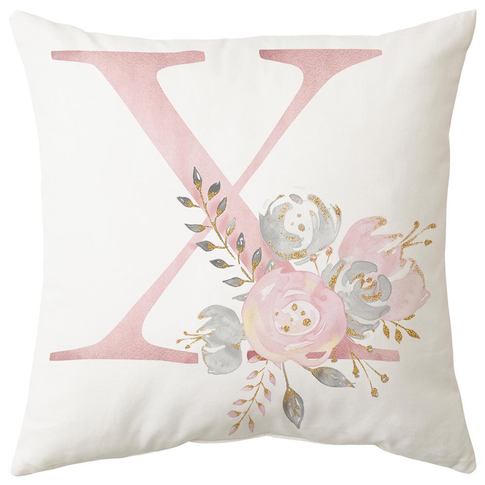 Pillow Cover Letter Valentine's Day Living Room Sofa Pillow Car Waist Pillow Pillow Cover Bedroom