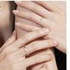 Couple Moissanite Ring Open Band Dual Knot Design Luxury Niche Jewelry Valentines Day