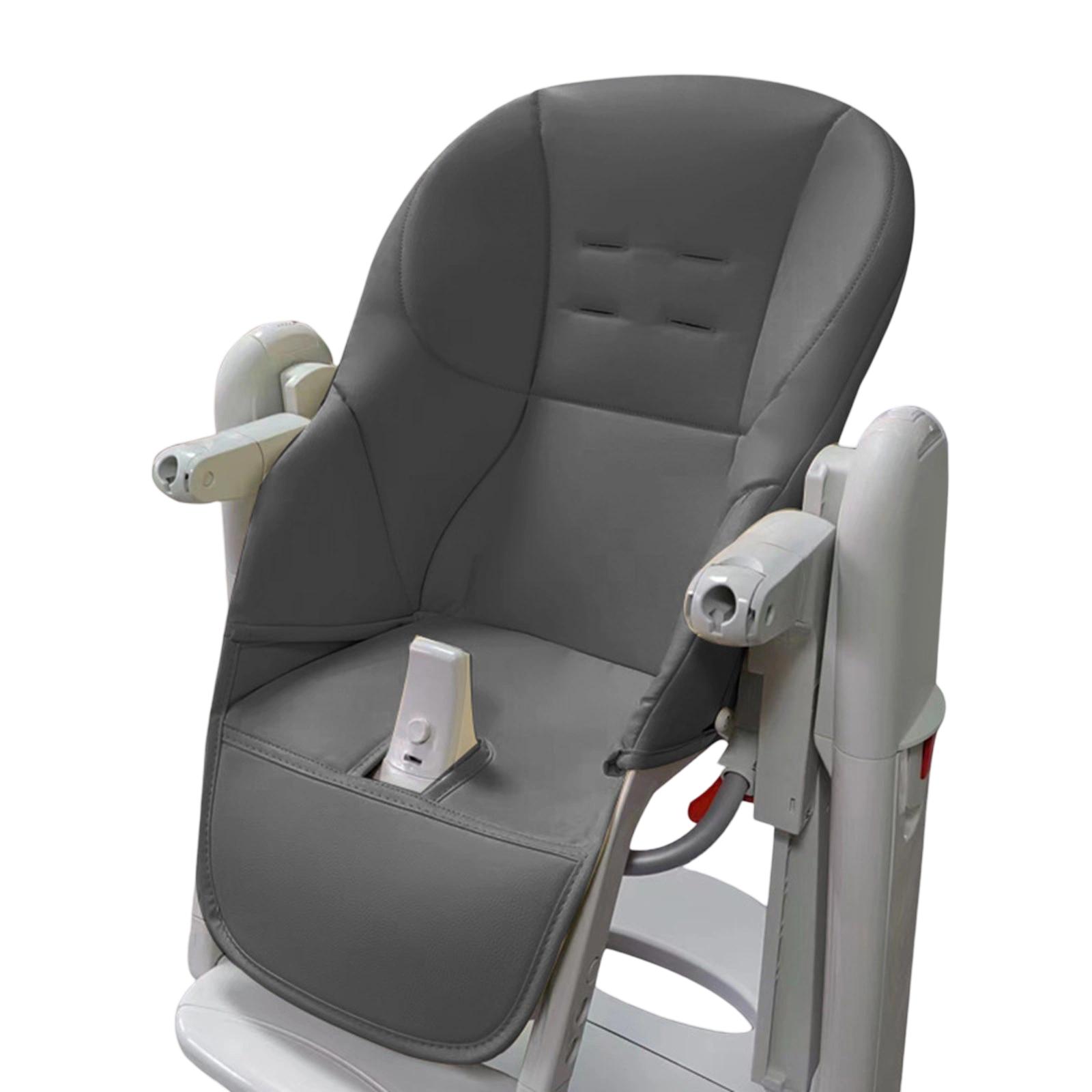 

Удобная подушка для сиденья высокого стульчика из ПУ кожи, подушка для обеденного стула с противоударной функцией для младенца и малыша серый