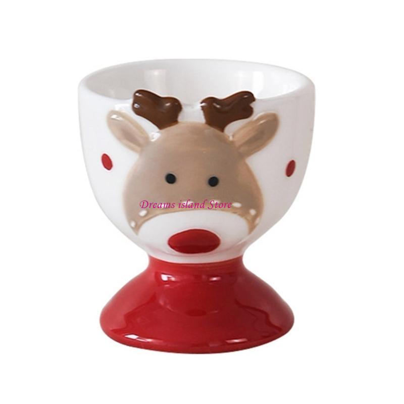 

Ceramic Eggs Cup Christmas Porcelain Small Wine Cup Home Decoration Accessories HX6C