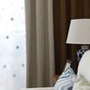 American Simple Solid Color Splicing Full Shading Nano-Coated Linen Curtains, Living Room Bedroom Finished Product Customization
