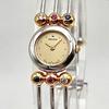 Used Ladies Watch, Good Working Condition, 6 Color Stones, Gold, Silver, Bracelet, 1E20-0D10