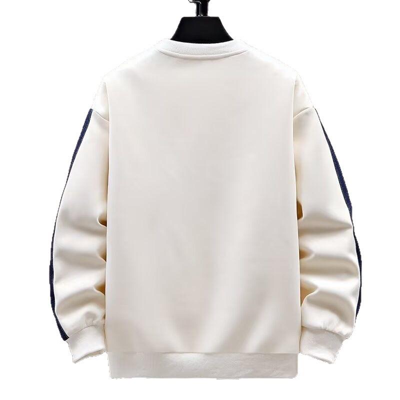 Extra Großer Herren Hoodie für Frühling und Herbst, lässig, locker geschnitten, mit Rundhalsausschnitt und langen Ärmeln.