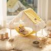 Ventilated Hamster Triangle Tent Tassel Strip Hanging Sleeping Bed Pet Shelter  Cage House