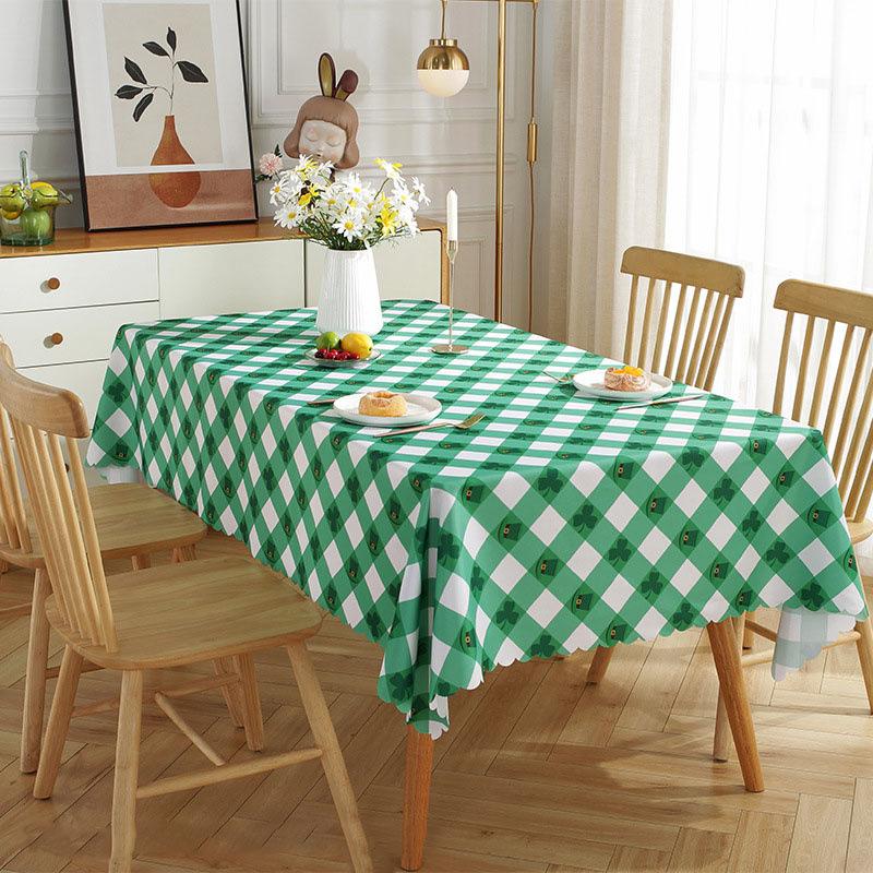 

Скатерть 1шт водонепроницаемая и жиростойкая обеденная столовая обитая полиэфирной тканью