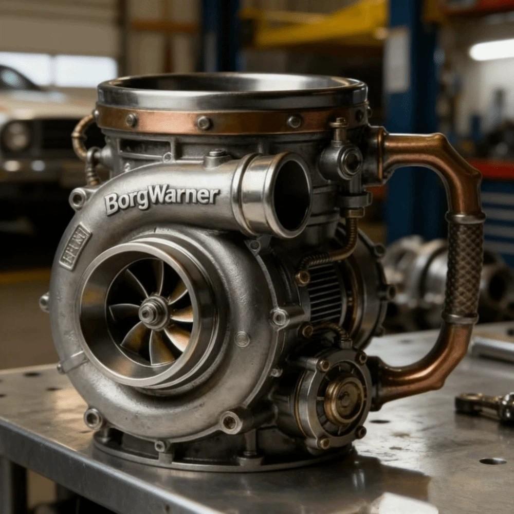 Resin Turbocharger Mug Comfortable Grip Coffee Mug Unique 3D Engine Cup Cold and Hot Drinks