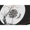 Meuble TV Oriental Noir Sapin Métal MDF 130cm - Marque Inconnue - 8 Tiroirs 2 Portes