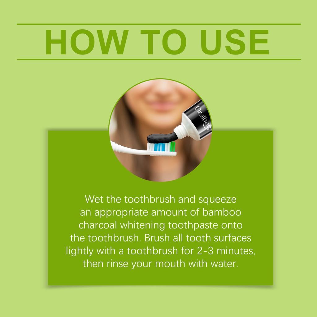 Dentifrice Blanchissant Adsorbe la Mauvaise Haleine Élimine les Dents Jaunes Nettoyage Profond Fort Tache Dentaire Soin Buccal Dentifrice Charbon de Bambou