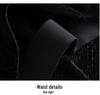 Black High-Waisted A-line Velvet Skirt - Elegant Mid-Length Design for Spring & Autumn