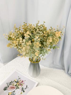 4Pcs Artificial Eucalyptus Stems Artificial Eucalyptus Leaves False Plant for Home Wedding Courtyard Office Decoration
