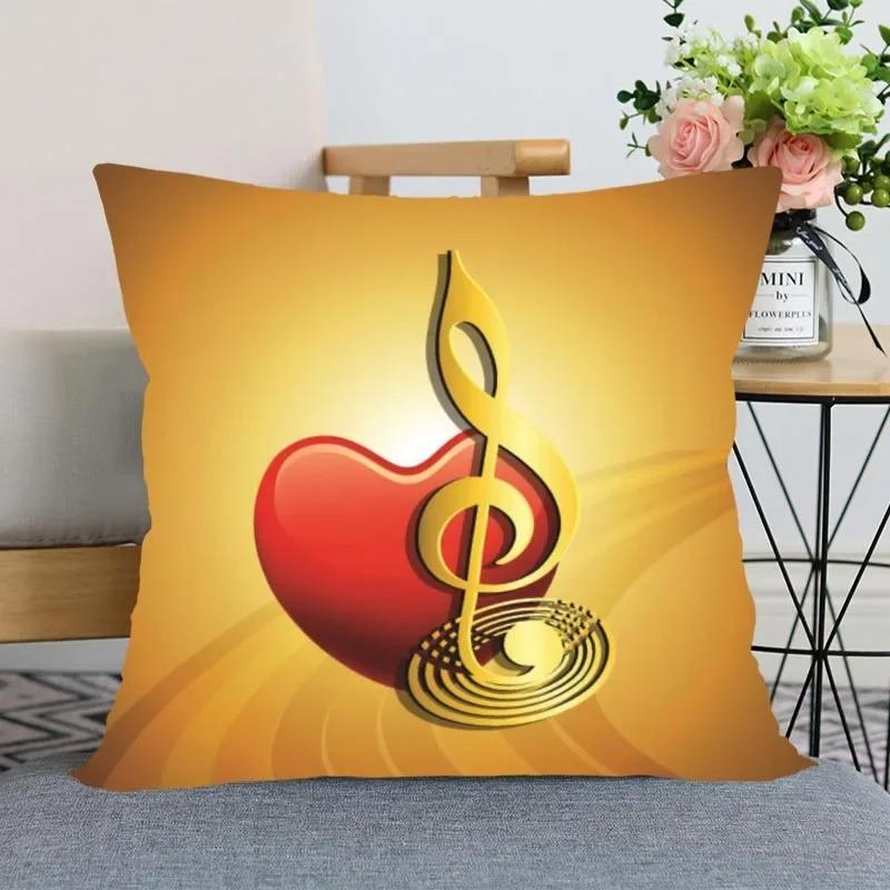 Music Theme Series Pillowcases, Living Room Sofa Chair Cushion Covers, Bedroom Home Decoration Gifts