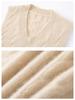 Women's Luxury Wool Cable Knit V-Neck Vest - Autumn/Winter Collection