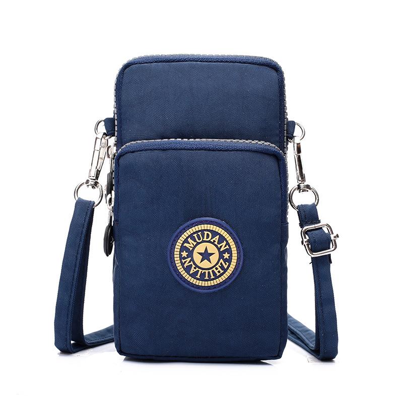 Women Portable Mobile Phone Mini Bags Nylon Waterproof Crossbody Bag Retro Fashion Purse Lady Wallet Clutch Trendy Wrist Arm Bag
