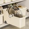 Kitchen Storage Box with Wheels, Storage Basket, Extended Cabinet Storage Box for Kitchen Seasonings and Sundries, Kitchenware Storage Box