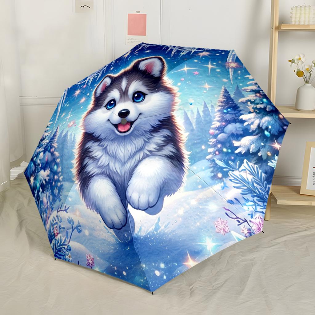 Rainy Day Dachshund Compact Travel Automatic Umbrella Compact & Durable 8-Rib Design Sturdy Construction All-Season Travel Fashionable Accessory