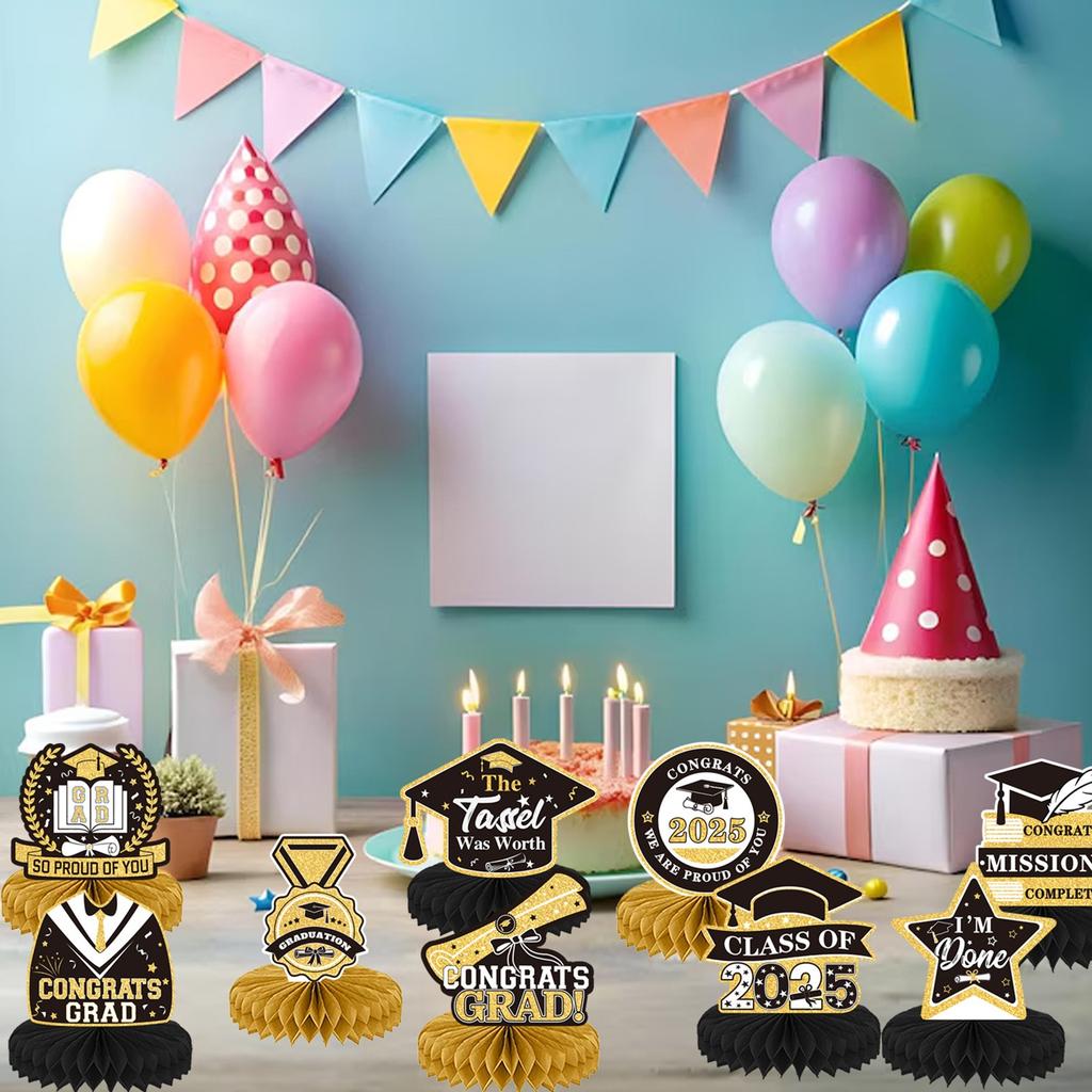 Graduation Honeycomb Ornaments, Desktop Decorations, Graduation Decorations, Desktop Honeycomb Balls, Honeycomb Tables