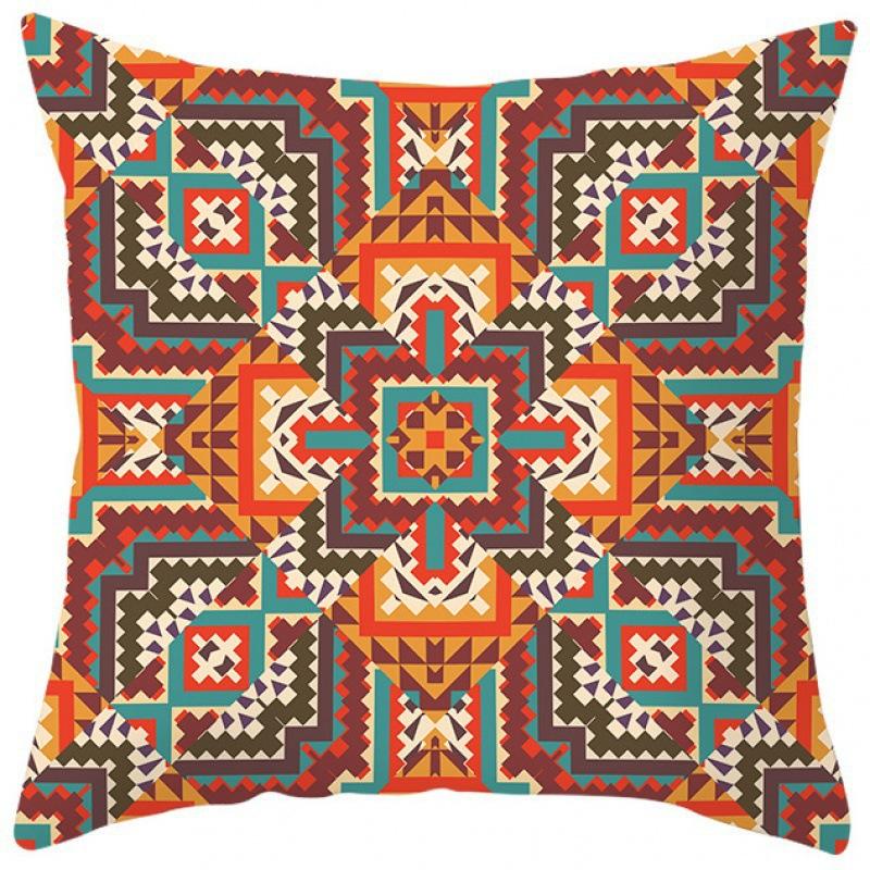 

Новая наволочка Богемный цвет Геометрический узор Ретро Домашняя Наволочка для подушки 45 * 45cm