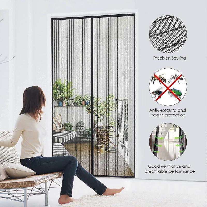 Summer Magic Adhesive Door Curtains Screen Door Anti-mosquito Door Curtains