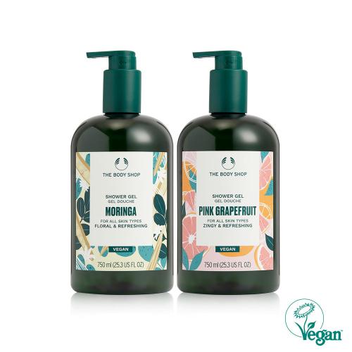 The Body Shop Moringa + Pink Grapefruit Shower Gel 750ml Duo Set 888046