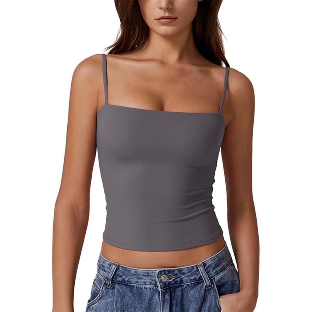 Women's Fashion Sleeveless Sexy Adjustable Small Camisole Colour Tank Top