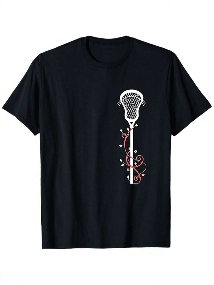 Lacrosse Stick Headgear Printed T-Shirt, Unisex s Printed T-Shirt M