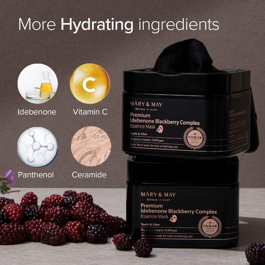 Mary&May Premium Idebenon Blackberry Complex Ampoule Mask 20EA/250g