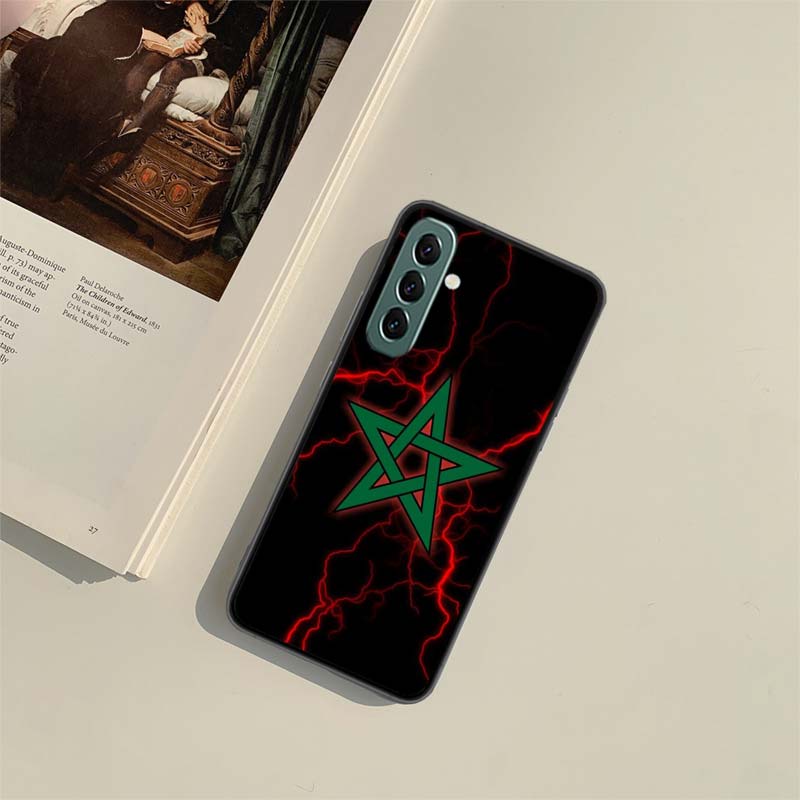 Morocco Flag Phone Case For Samsung Galaxy A54 A34 A24 A14 A04 A04S A12 A22 A32 A52S A72 A53 A33 A23 A13 4G A73 A42 5G Cover