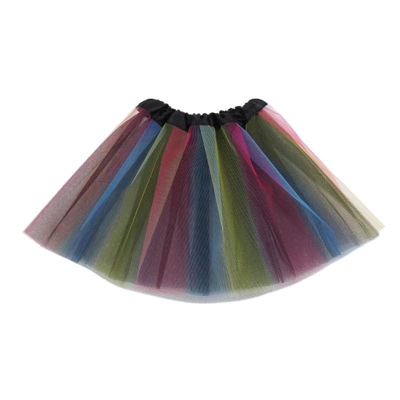 Mädchen Cheerleading Regenbogen Tutu Rock Kind Tanzparty Ballett Tüll Tutu Rock 3 Lagen Prinzessin Geburtstagsparty Geschenk 2-8 Jahre