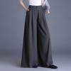 Spring Arrival High-Waisted Wide-Leg Bell Bottoms - Fashionable, Slimming, and Floor-Length