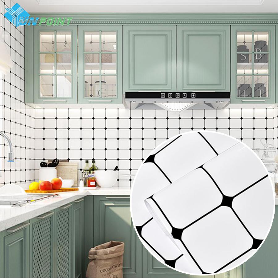 

Self-Adhesive Waterproof Dormitory Bedroom Wall Renovation Plaid Wallpaper Wardrobe Cabinet Countertop Kitchen Oil-Proof Sticker 2M x 40CM