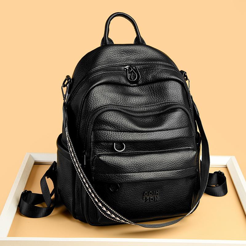 Schoolbag retro simple high sense large capacity backpack new fashion casual versatile commuter computer bag backpack